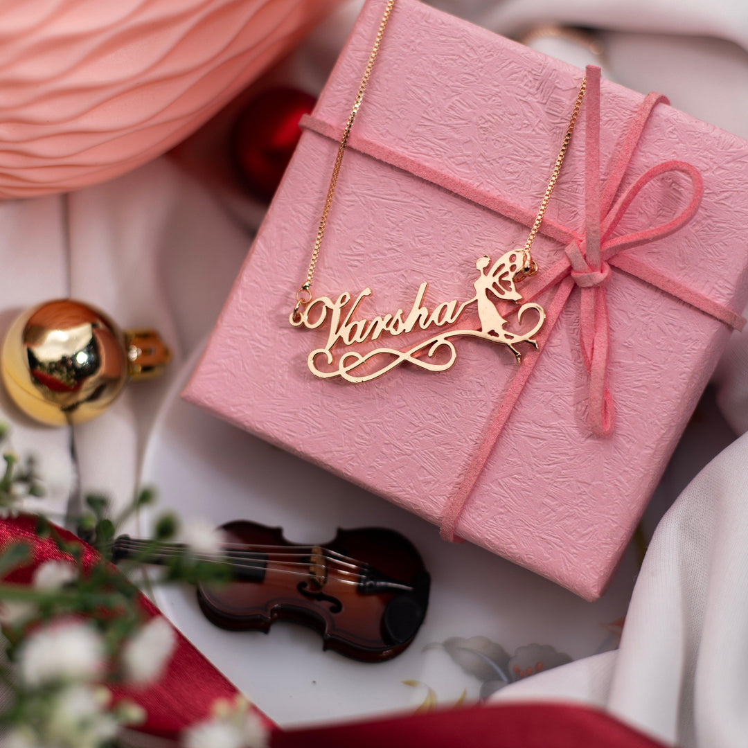 Fairytale Style Name Necklace - Rose Gold - Xctasy