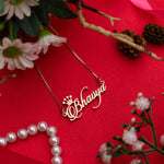 Load image into Gallery viewer, Candlescript Crown Style Name Necklace - Rose Gold - Xctasy