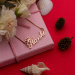 Load image into Gallery viewer, Crown Style Name Necklace - Rose Gold - Xctasy