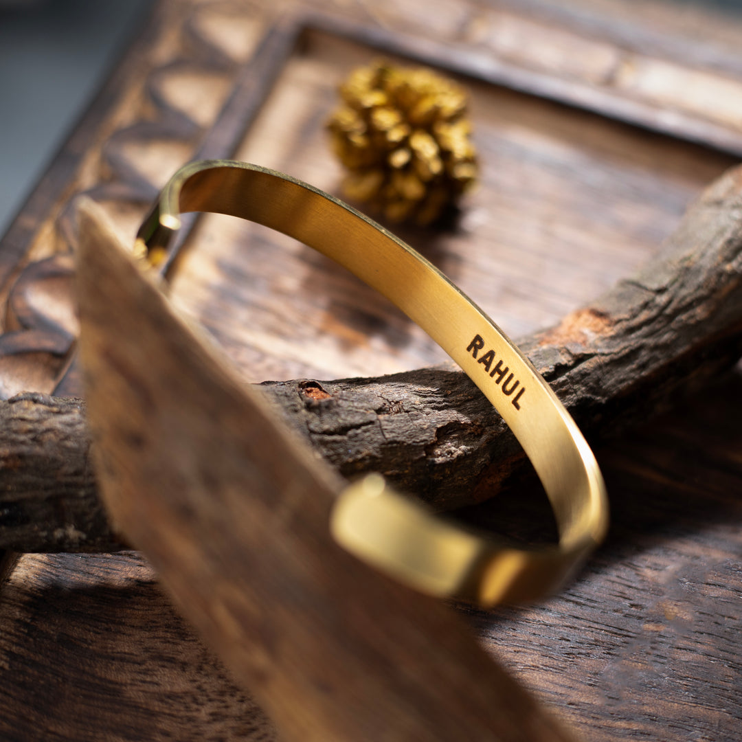 Men's Cuff Bracelet - Gold