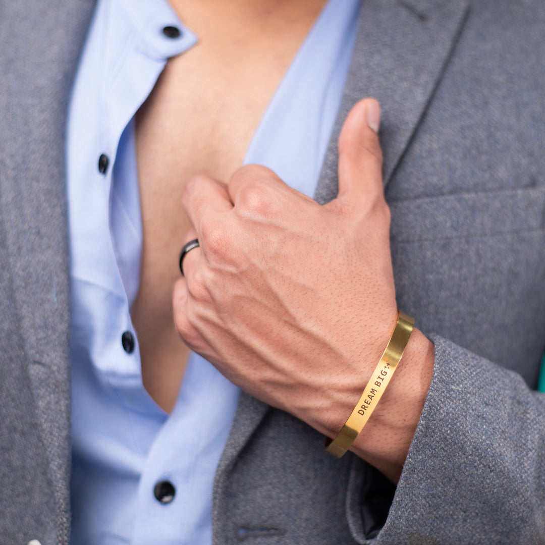 Men's Cuff Bracelet - Gold