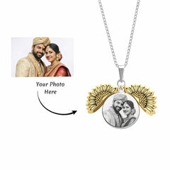 Sunflower Photo Necklace