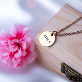 Circle Colored Photo Necklace