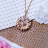Sunflower Colored Photo Necklace