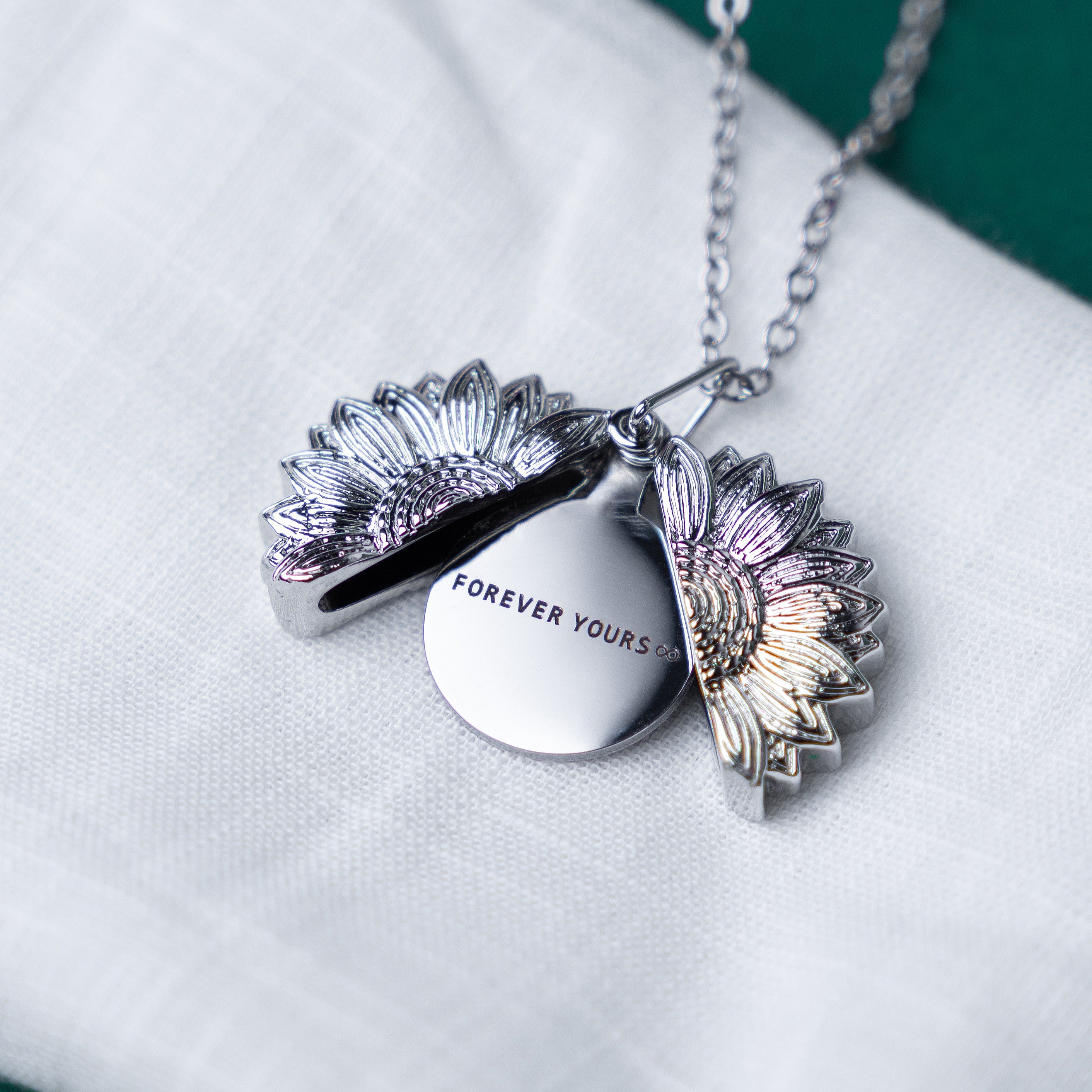 Sunflower Colored Photo Necklace