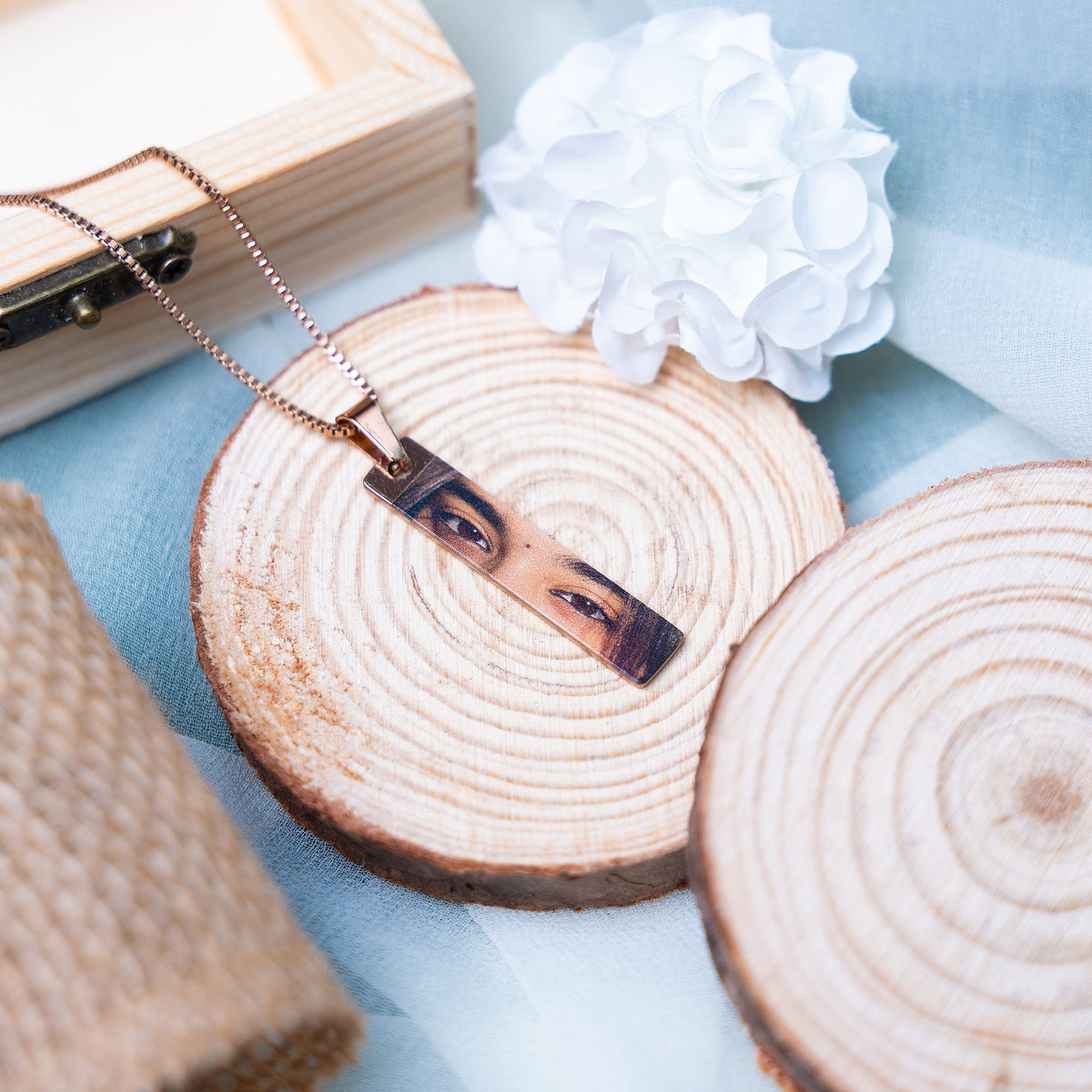 Eye Colored Photo Necklace