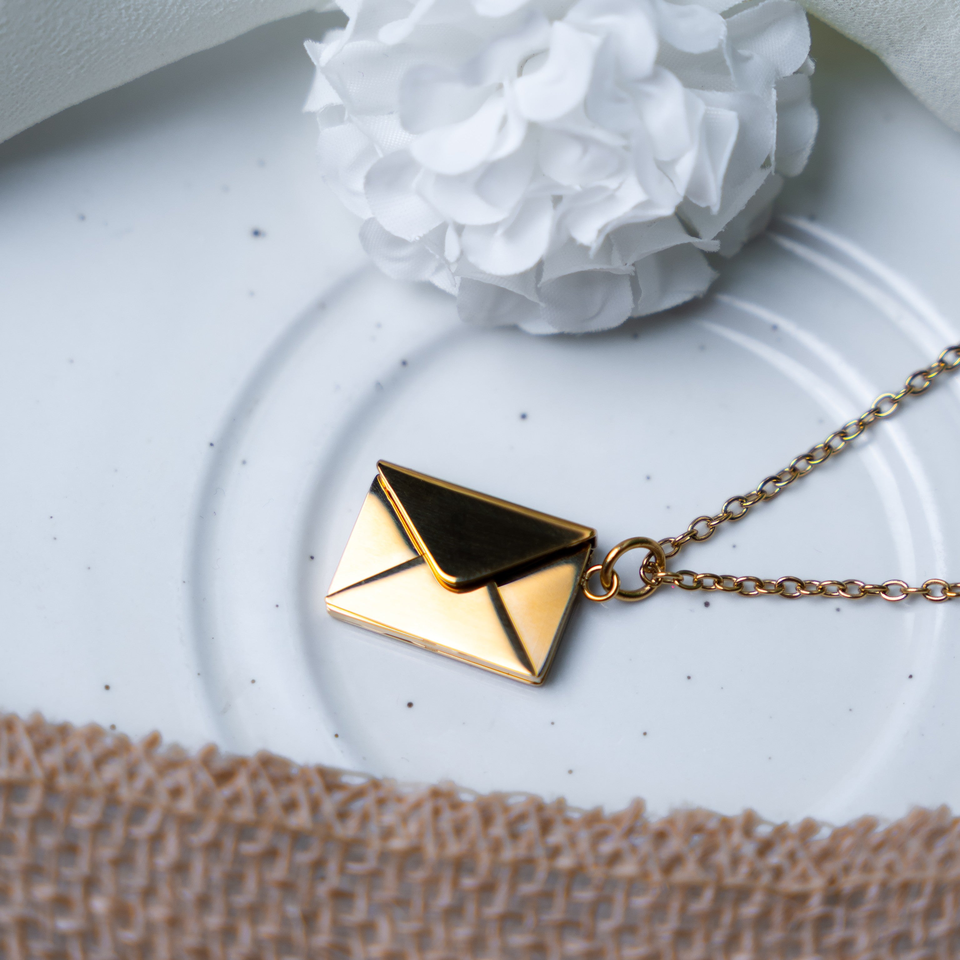 Envelope Colored Photo Necklace