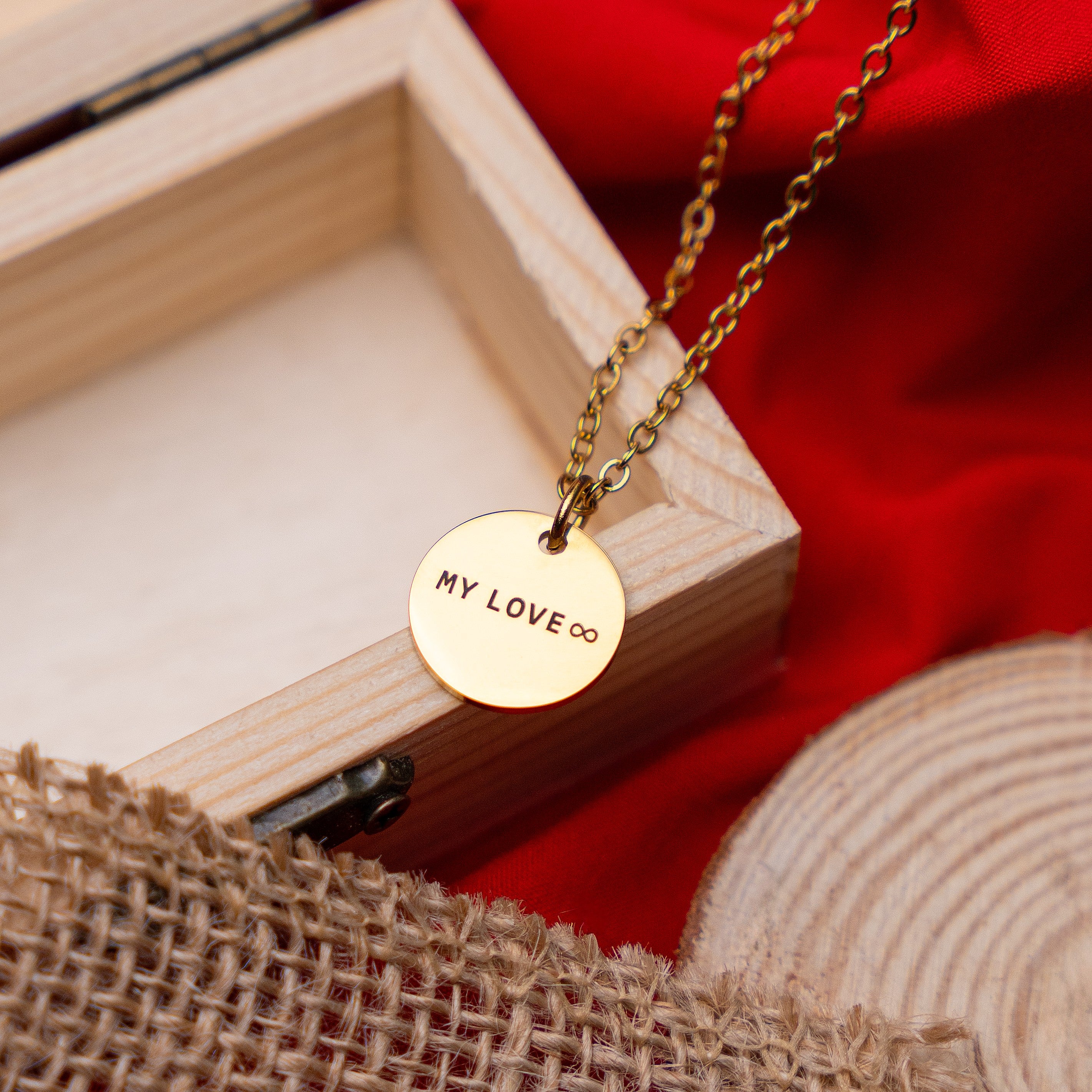 Circle Colored Photo Necklace