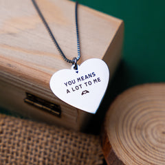 Heart Colored Photo Necklace