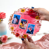 Red Floral  Resin Artwork