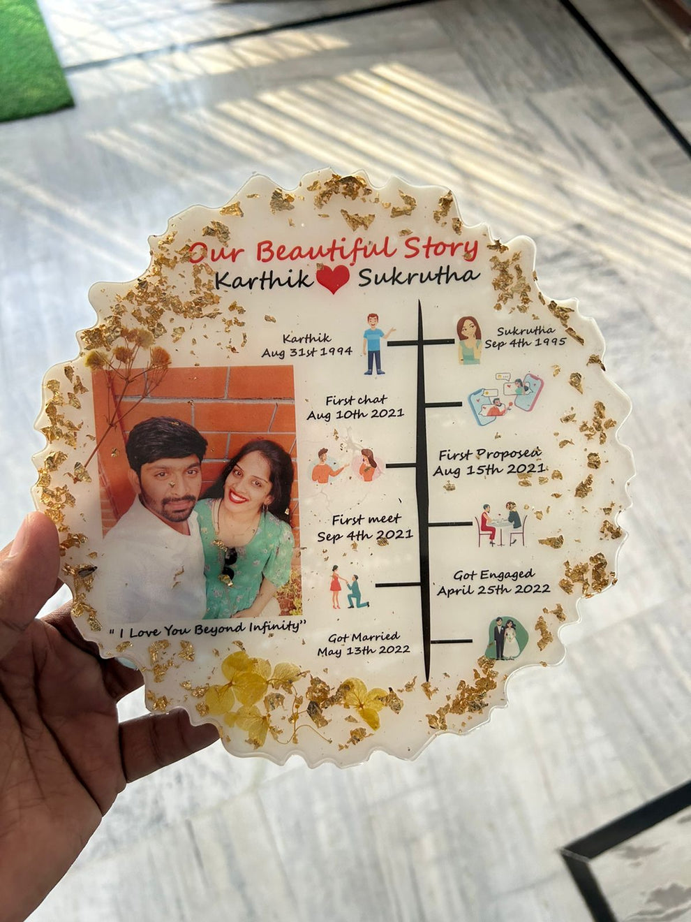 Love Story Resin Artwork