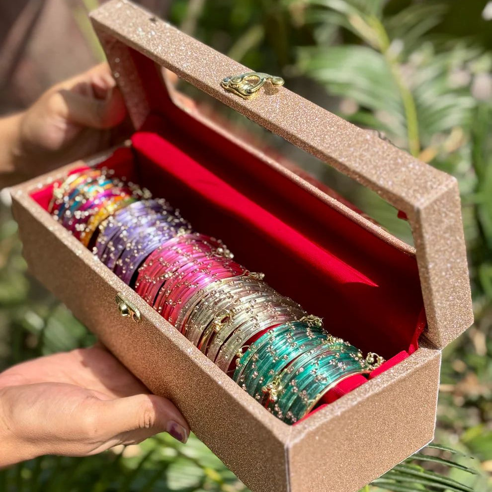 Premium Bangle Box  ( 60 Diamond Bangles + 10 Ghungroo Bangles)