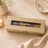 Kashmiri Premium Bangle Box With Name (40 kashmiri ghungroo Jelly bangle)