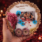 3D Floral Personalized Resin Frame With Image & Text