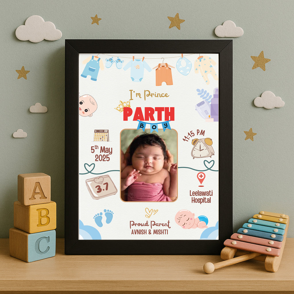Baby Birth Frame - Design 3