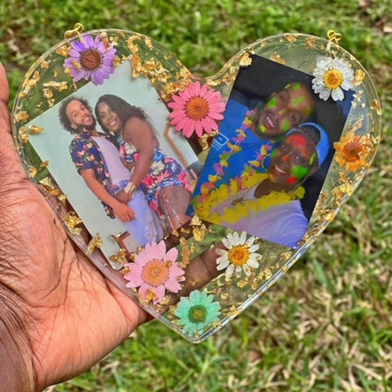 Photo Heart Resin Artwork