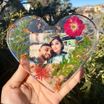 Load image into Gallery viewer, Photo Heart Resin Artwork
