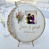 Circle Resin Frame With Text And Photo