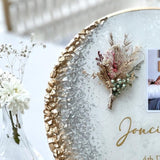 Circle Resin Frame With Text And Photo