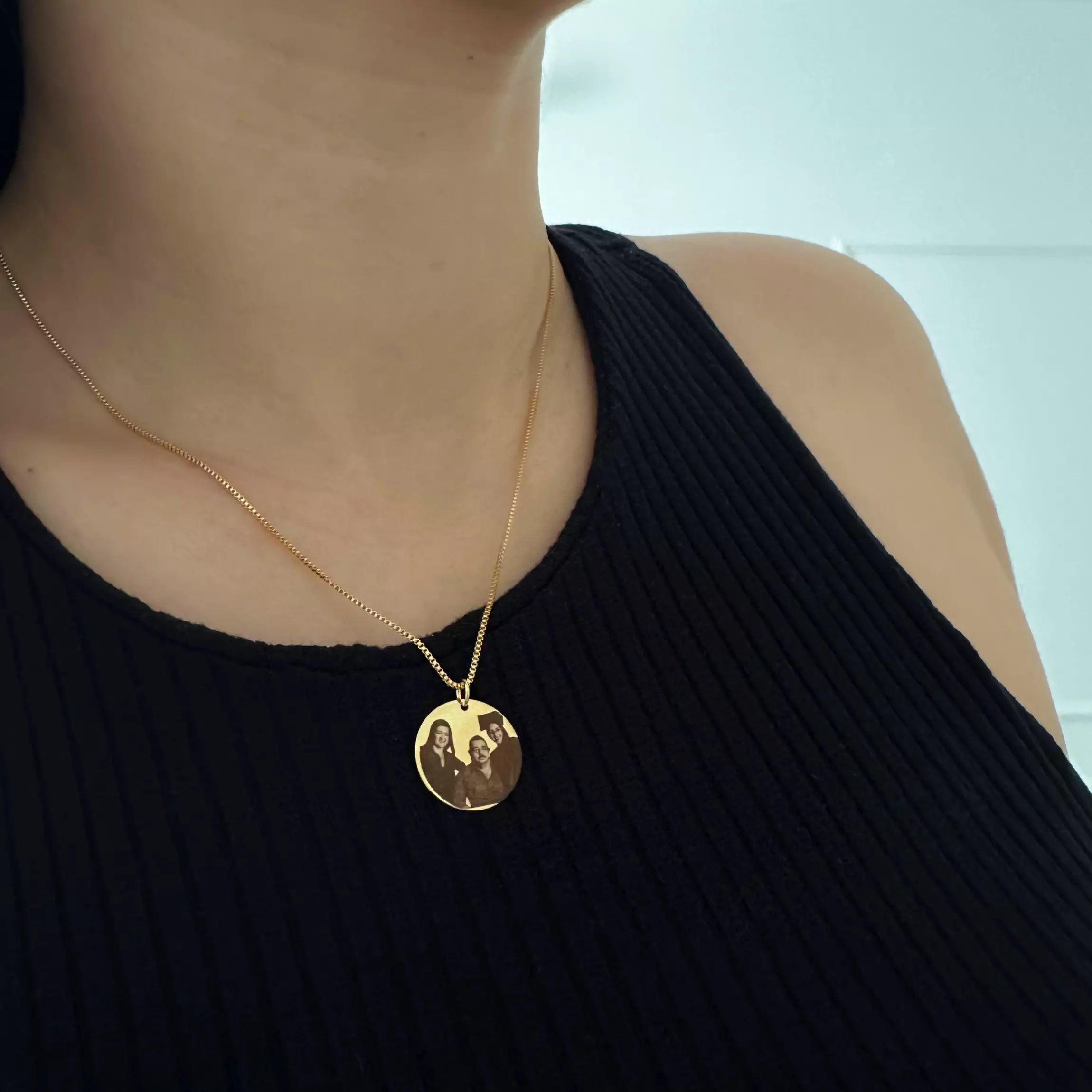 Circle Photo Necklace