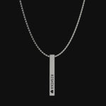 Load and play video in Gallery viewer, Engraved Name 3D Bar - Black With Silver Chain