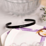 Load image into Gallery viewer, Engraved Name Bracelet - Black - Xctasy
