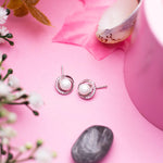 Load image into Gallery viewer, White Pearl Silver Earrings
