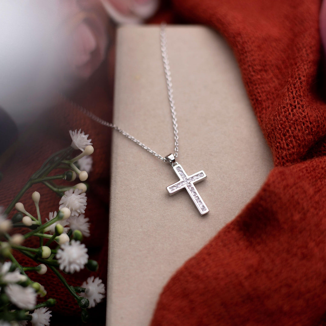 Holy Cross Silver Necklace
