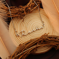 Signature Style Name Necklace - Silver - Xctasy